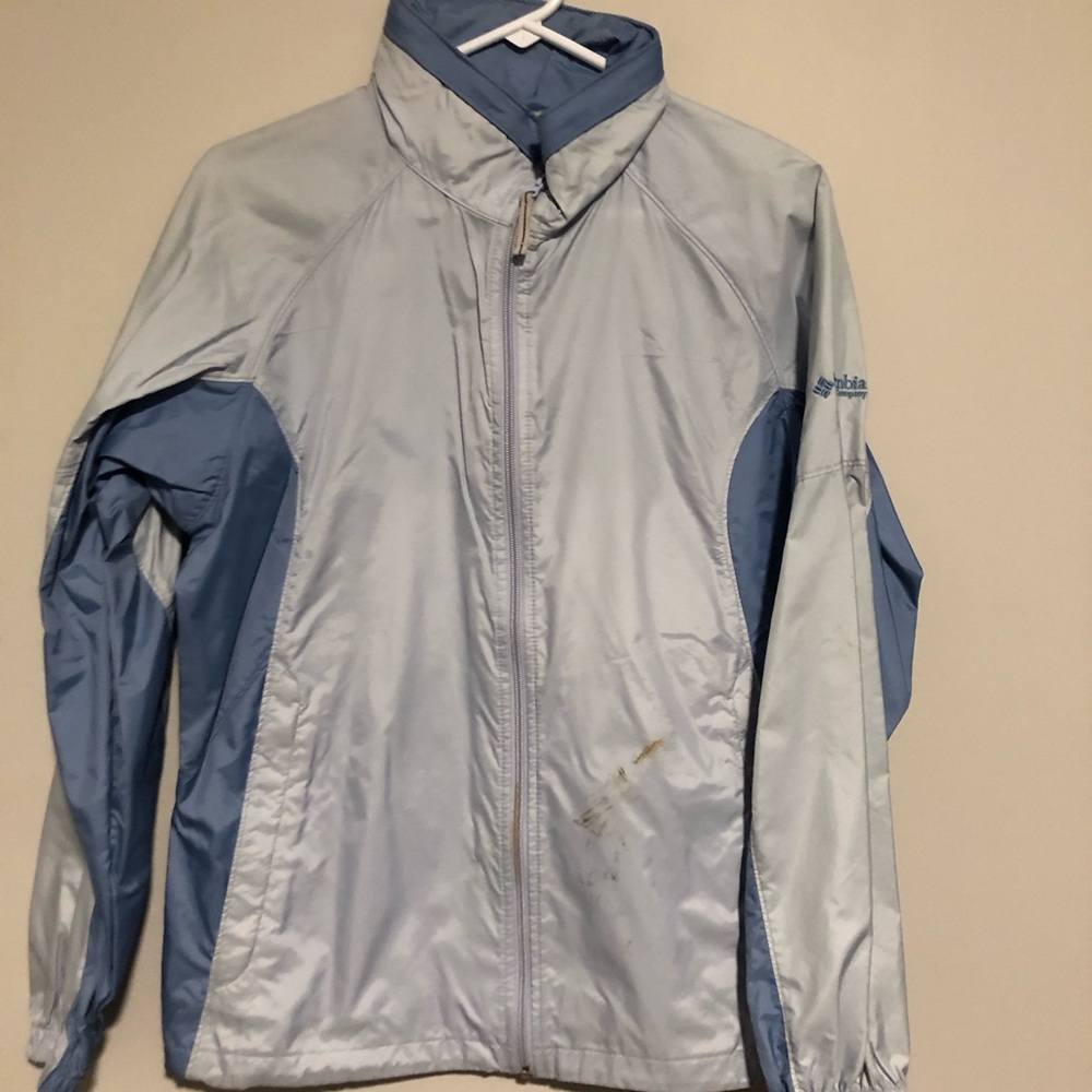 Columbia Light Blue Windbreaker Jacket